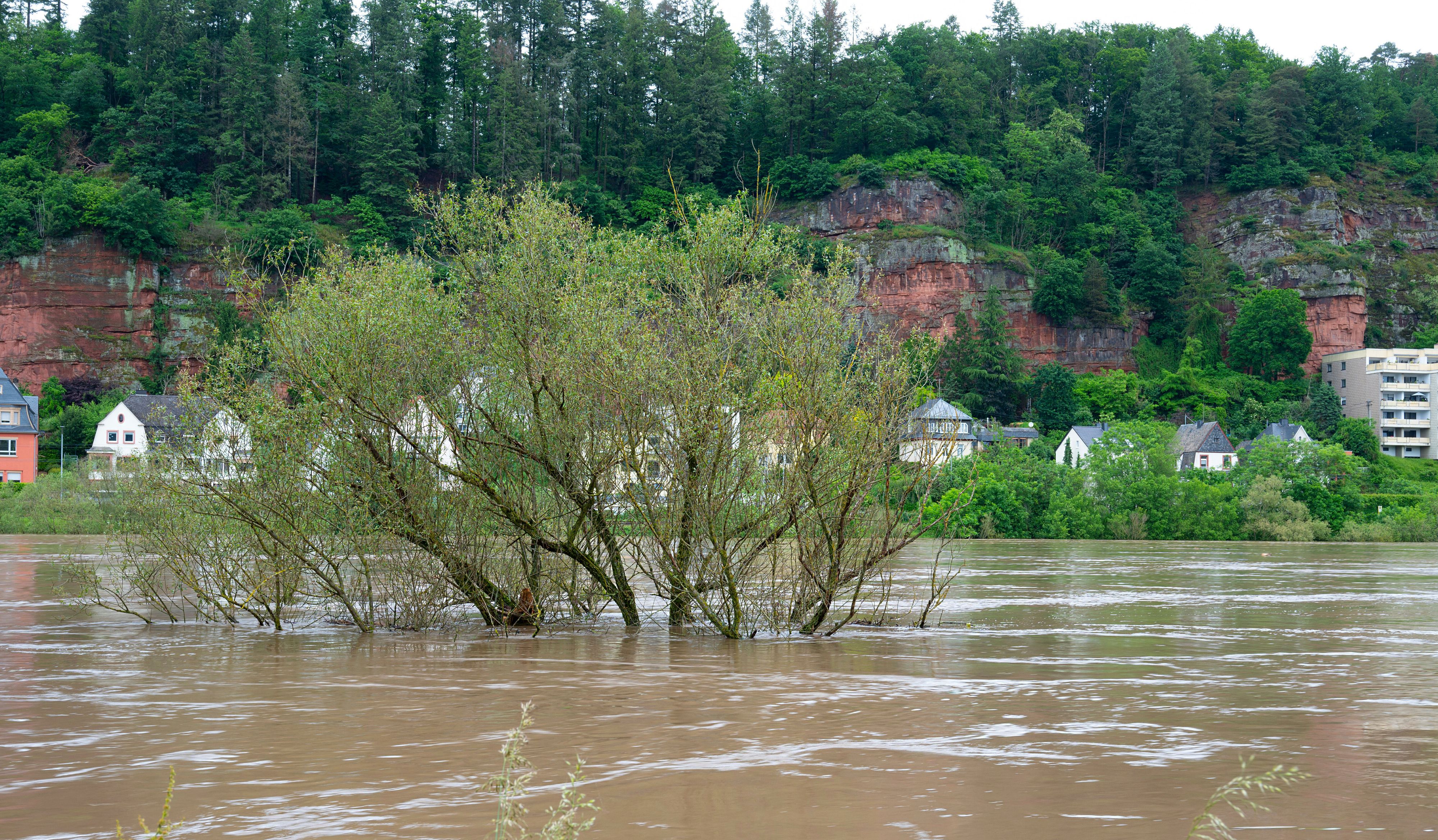 Dauerregen führte in weiten Teilen Europas zu Hochwasser, wie hier in Trier an der Mosel.