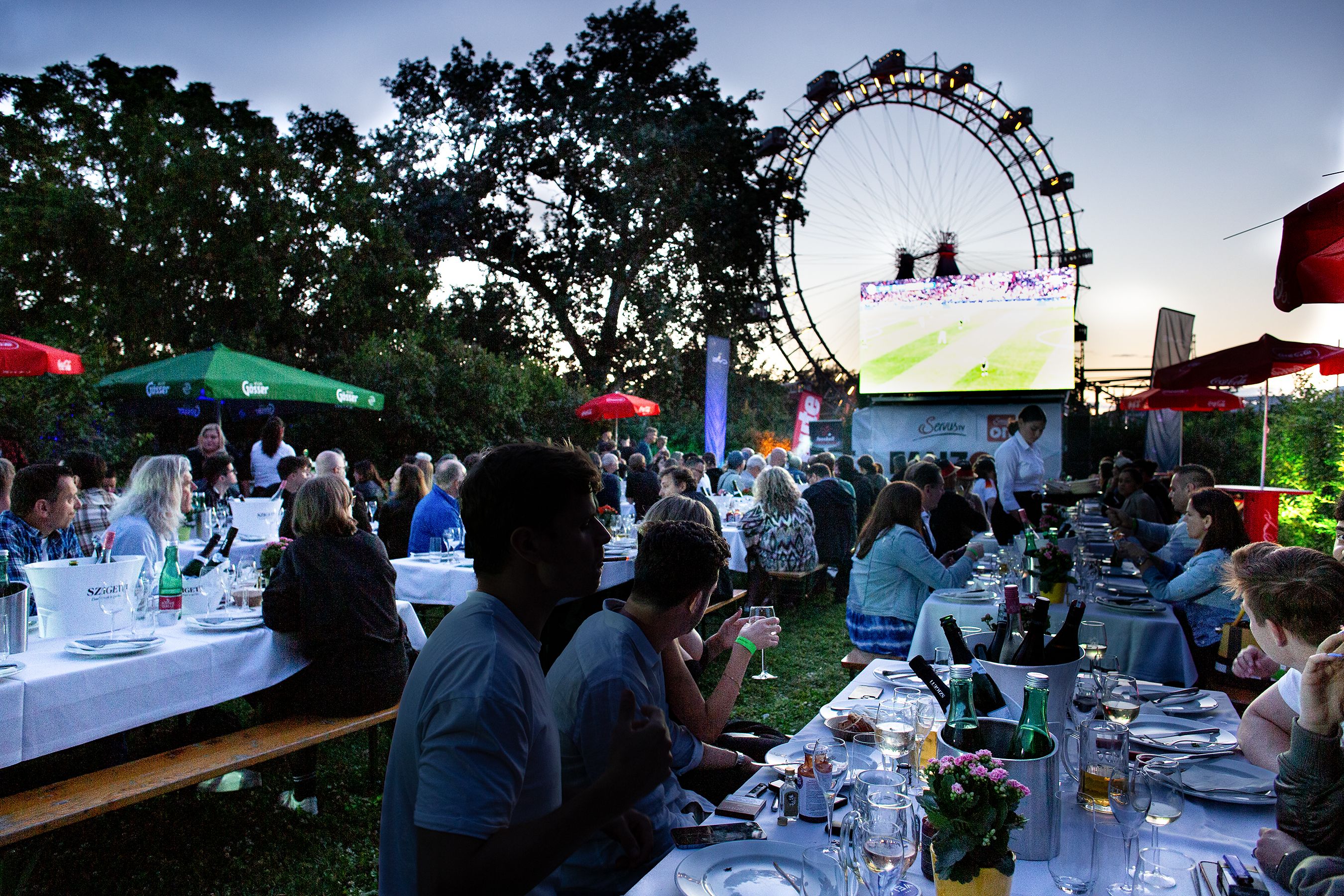 Letzte Euro-Spiele in der Fanzone im Wiener Prater.