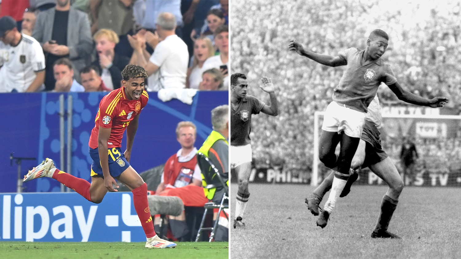 Lamine Yamal löste Pele als jüngsten Spieler der ein Halbfinale bei einem Großereignis bestritt ab.