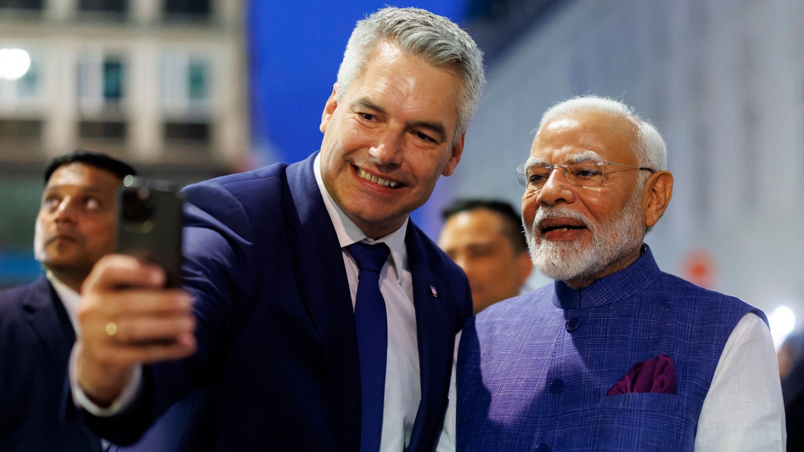 Kanzler-Selfie mit Modi: Indiens Premier auf Wien-Tour