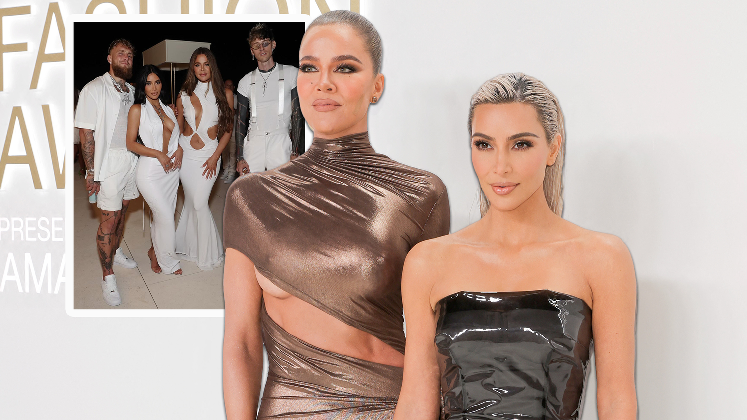 Kim und Khloé Kardashian posierten auf einem Event mit zwei nicht ganz unbekannten Männern.