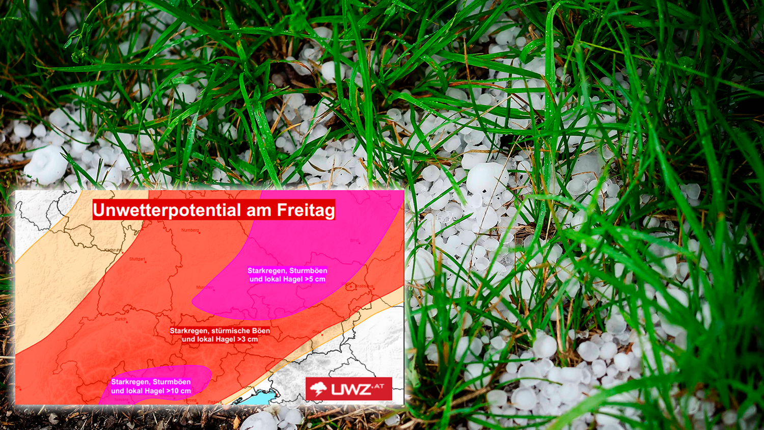 Am Mittwoch ging in Oberösterreich Hagel nieder, bereits am Freitag voraussichtlich wieder.