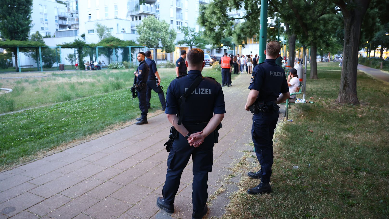 Große Polizeipräsenz in der Brigittenau