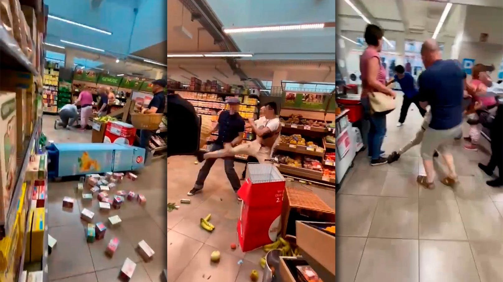 Schlägerei! Zwei Männer verprügeln Wiener im Supermarkt