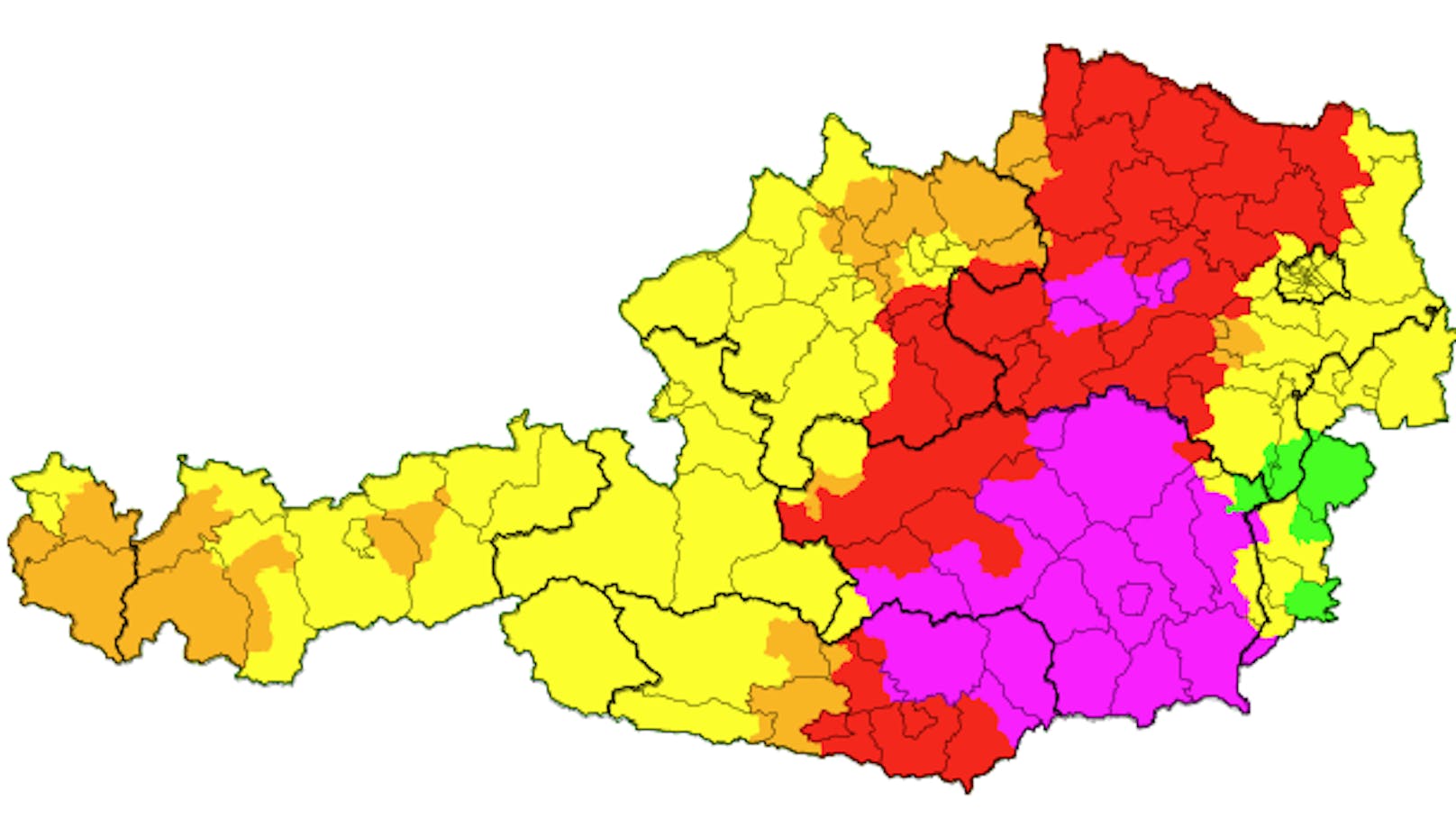 Die Wetter-Warnkarte für 17 Uhr.