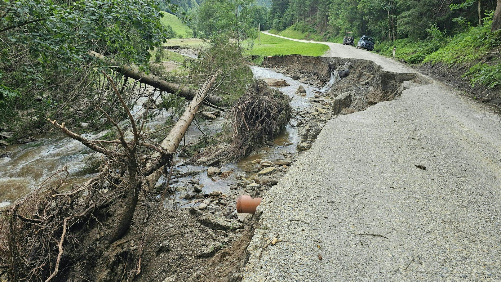 Unwetterschäden in Theißenegg/Preitenegg.