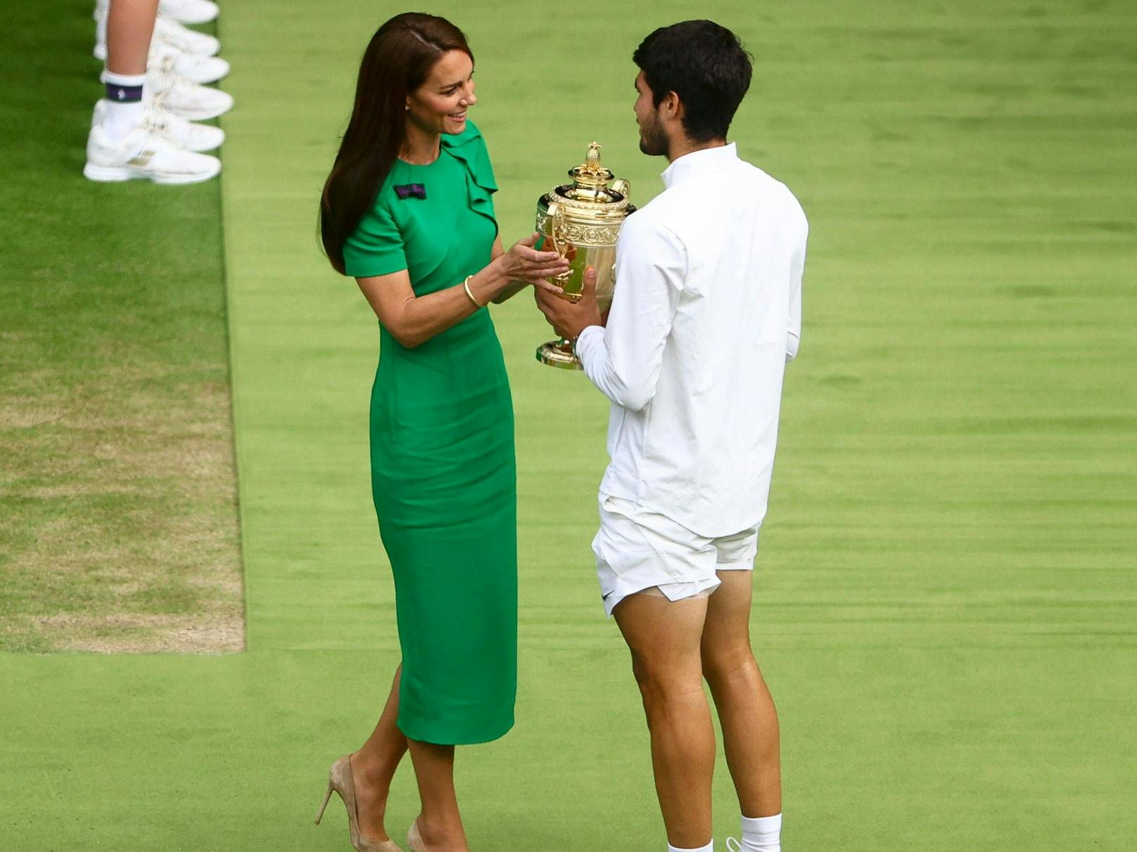 Prinzessin Kate überreichte 2023 die Wimbledon-Trophäe an den Spanier Carlos Alcaraz.