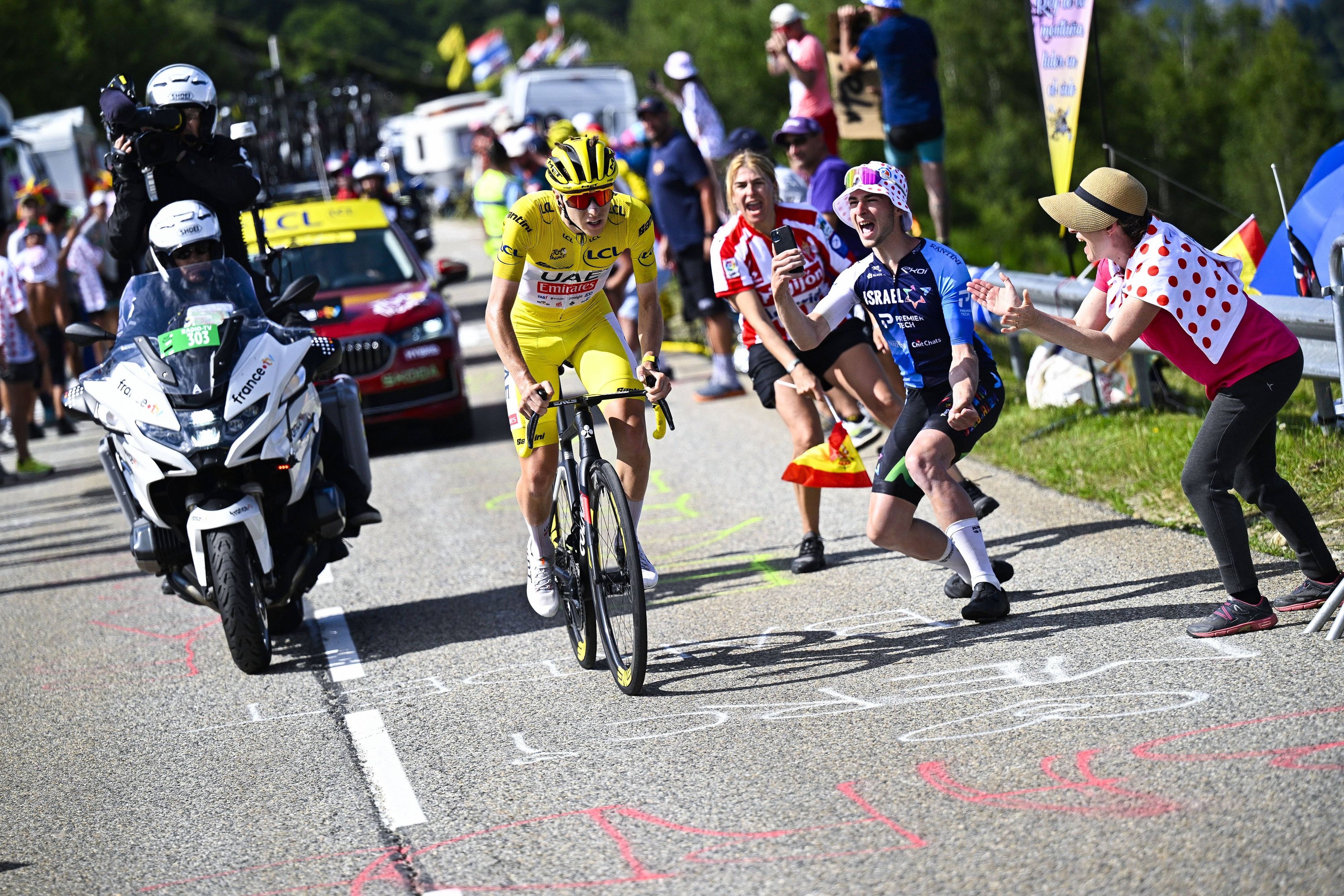 Tadej Pogacar war bei der 15. Etappe nicht zu schlagen.