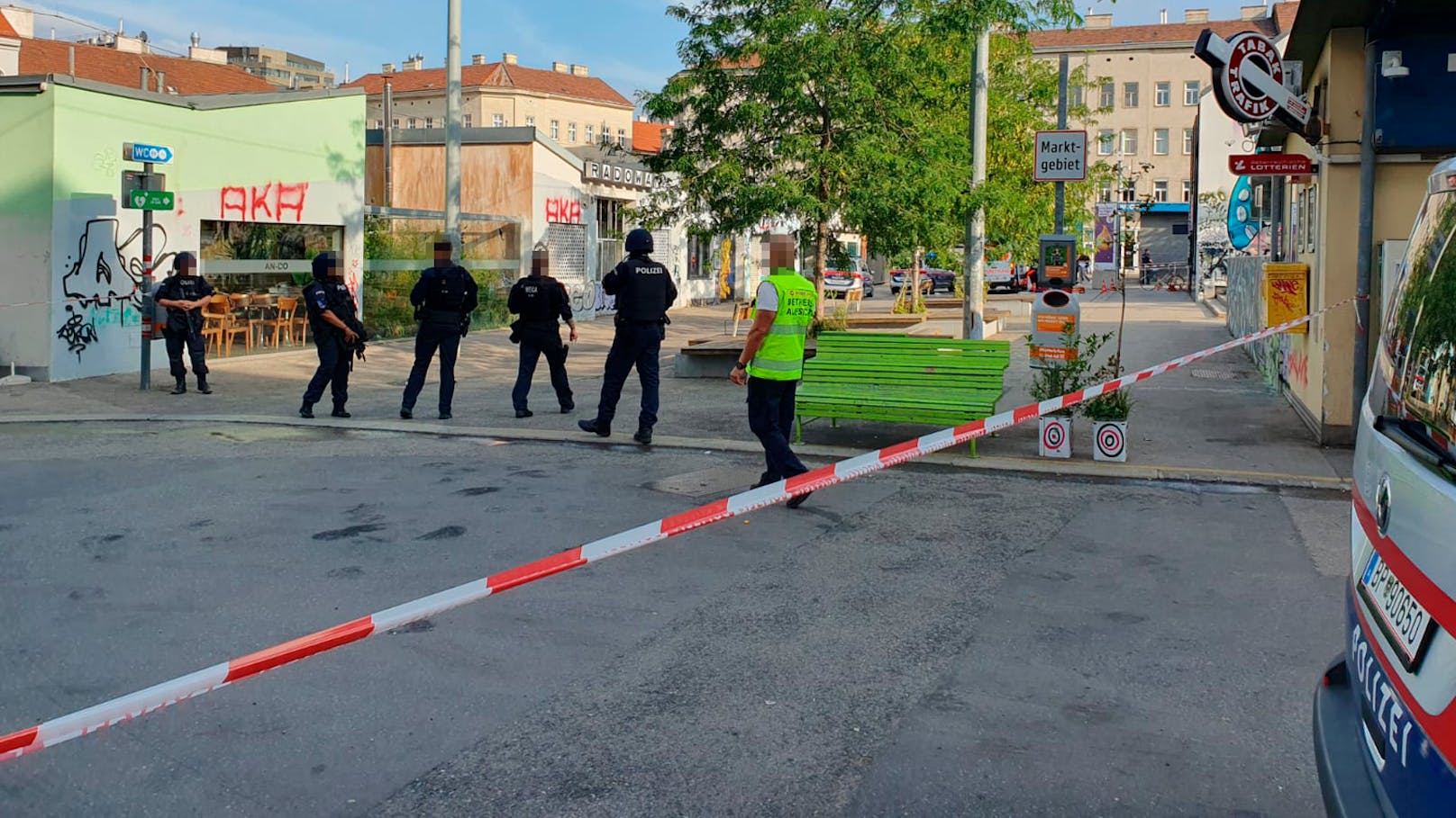 Polizei-Großeinsatz am Yppenplatz in Wien-Ottakring (14.07.2024)