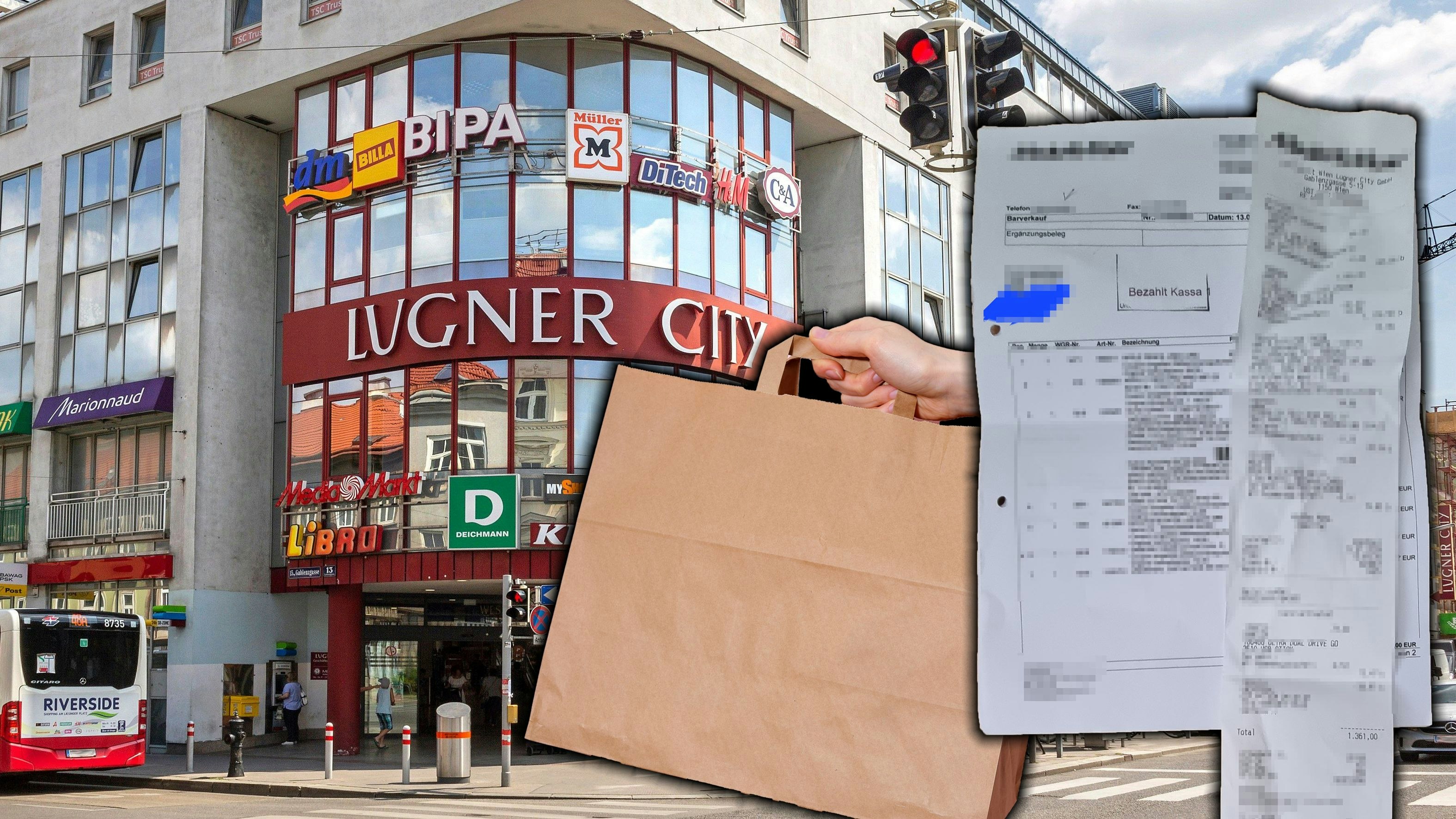 Wiener kauft für über 1.300 Euro ein, dann Streit um Sackerl