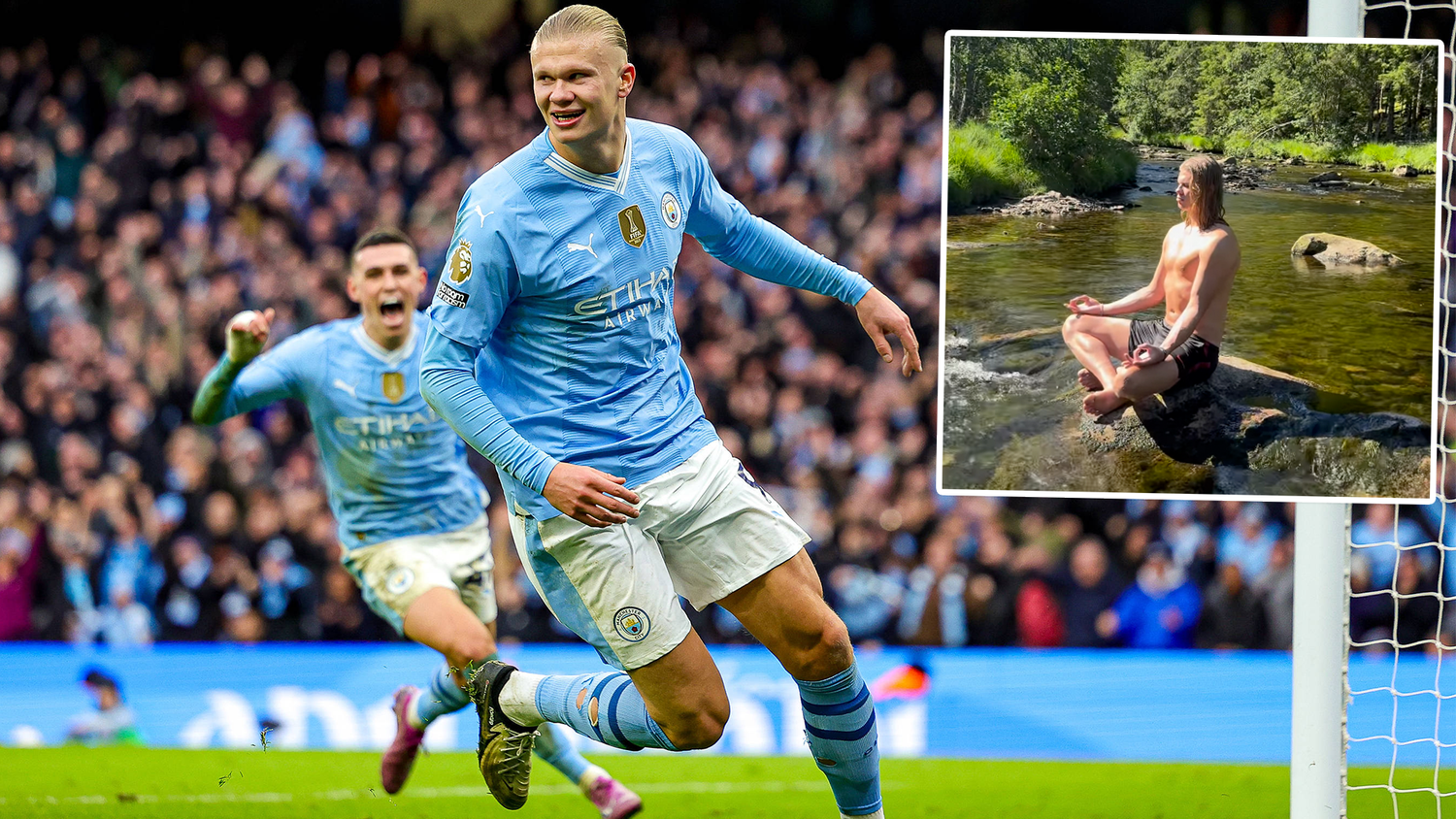 Erling Haaland lädt die Akkus für die neue Saison im Wald auf.