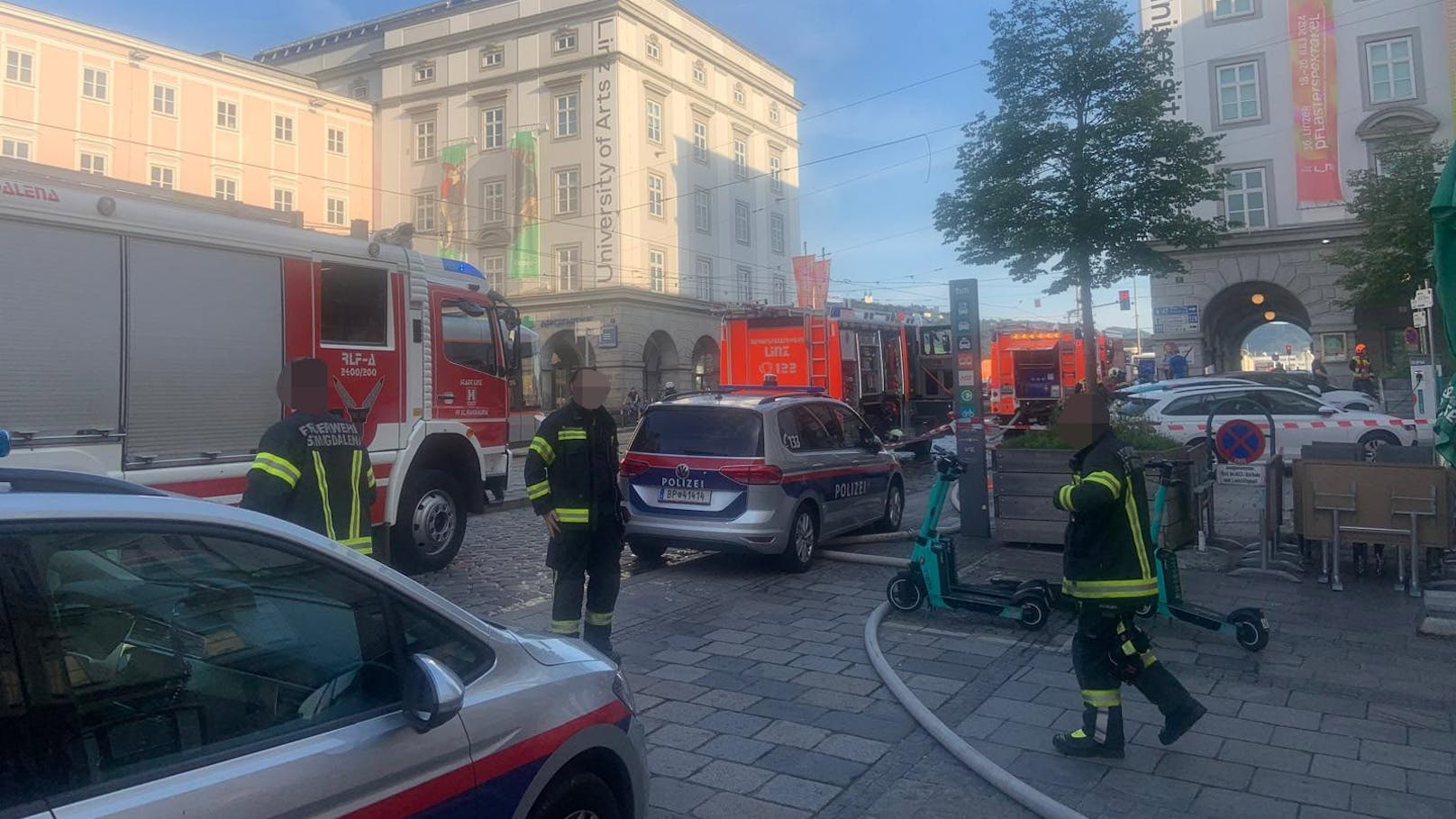 Zur Sicherheit musste das gesamte Stromnetz in der Innenstadt abgeschaltet werden.