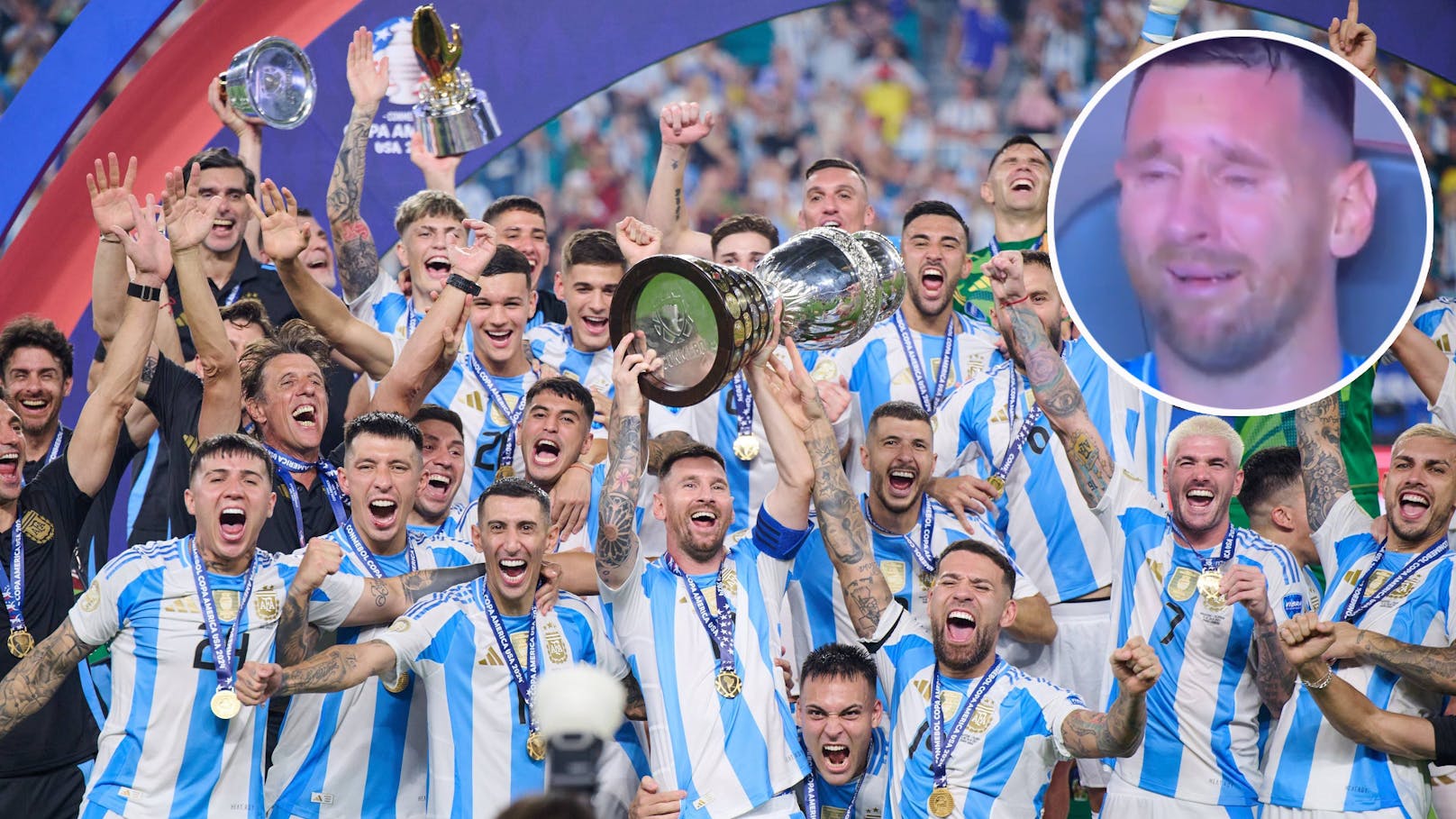 Argentinien ist Copa-America-Sieger 2024! Superstar Lionel Messi verletzte sich, weinte bittere Tränen, durfte dann doch noch jubeln.