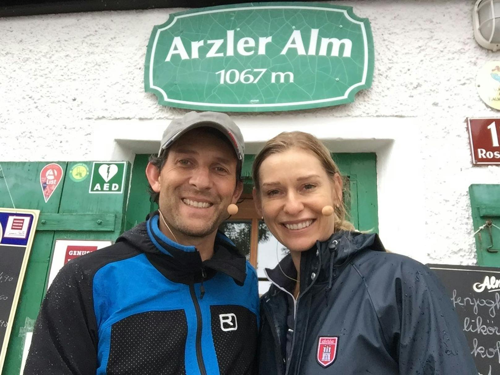 Tom Walek mit Barbara Schett auf 1.067 Meter Höhe