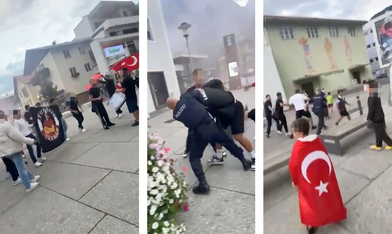 In der Innenstadt von Landeck (T) kam es zum Zusammenstoß zwischen Türkei-Fans und Polizisten – der Fall bekommt nun ein gerichtliches Nachspiel.