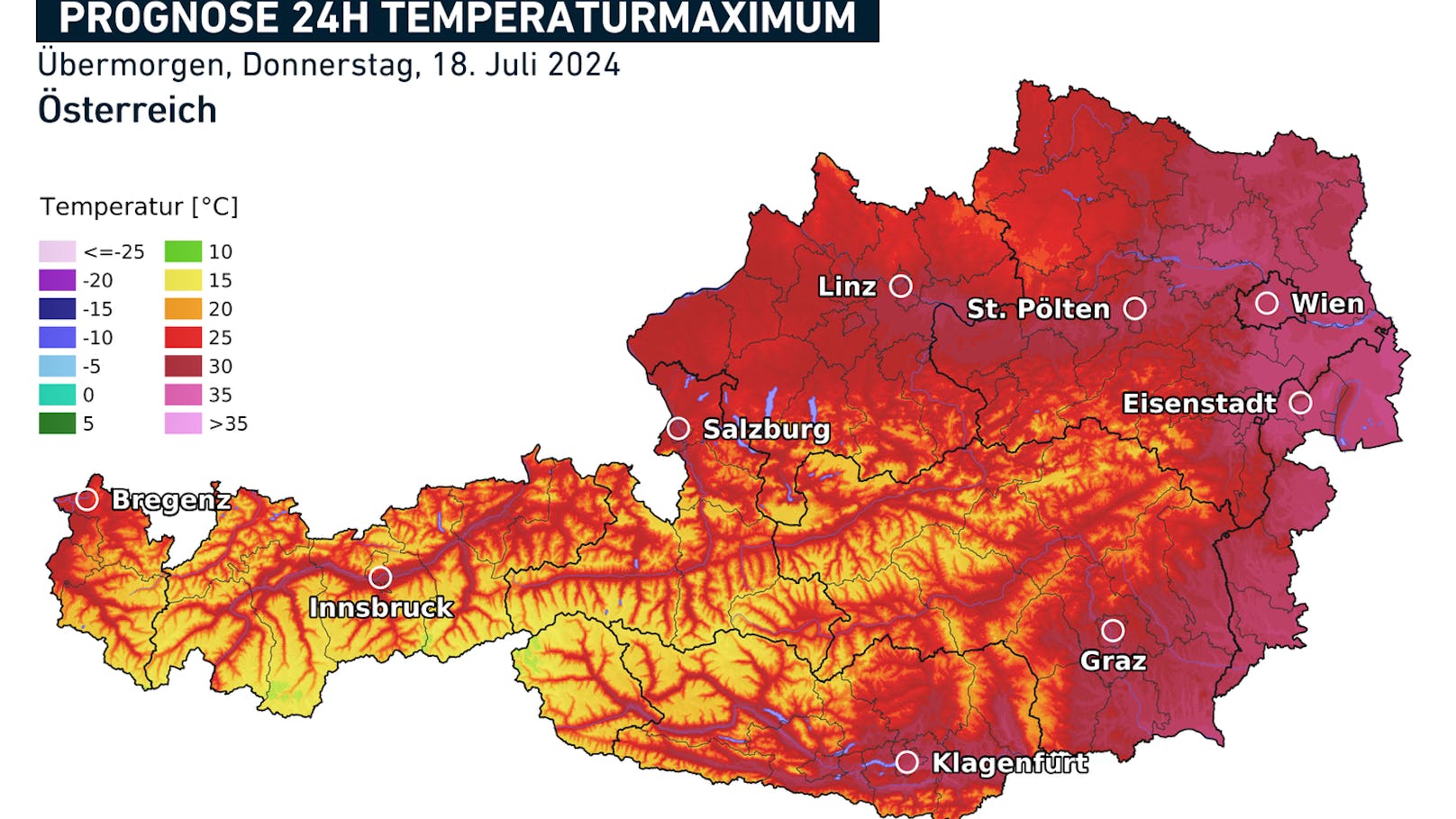 Wetter-Prognose für Donnerstag