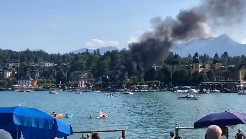 Die Freiwillige Feuerwehr Velden am Wörthersee steht im Großeinsatz