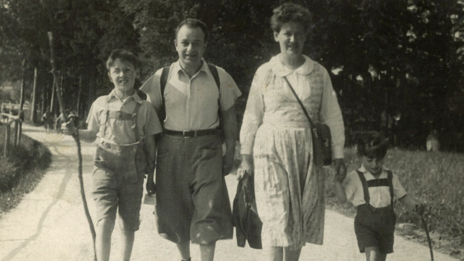 Familie Leichter 1934 (v.l.n.r.): Heinz, Otto, Käthe und Franz