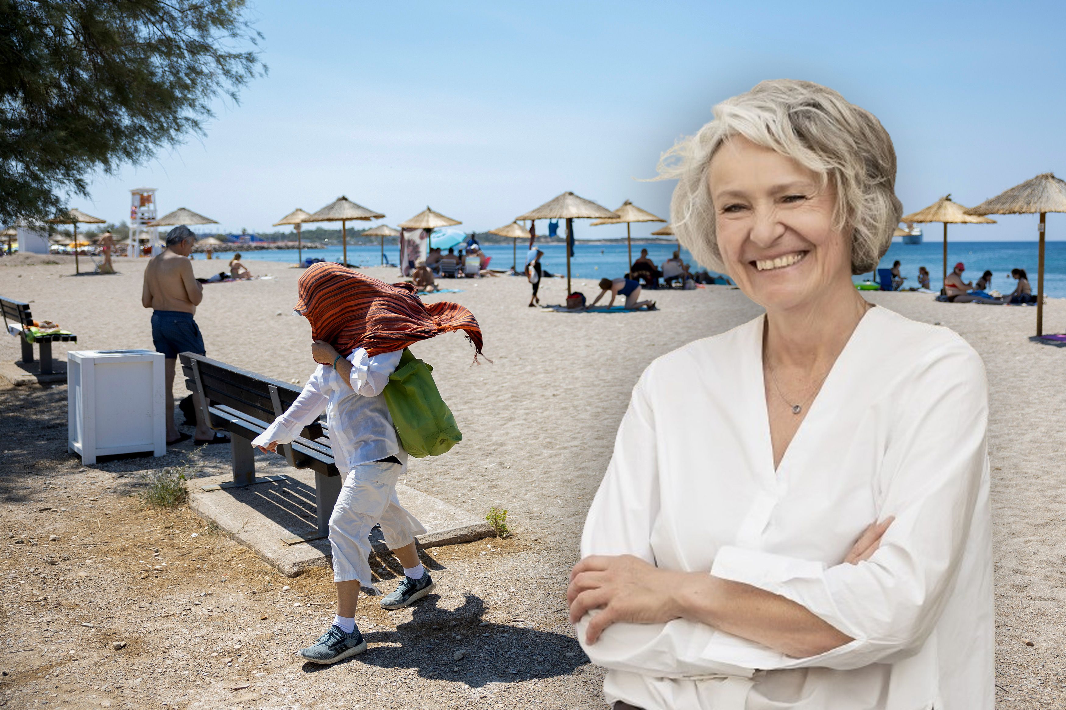 In Griechenland flüchten die Einheimischen zur Siesta vom Strand. Claudia Traunmüller weiß, warum.