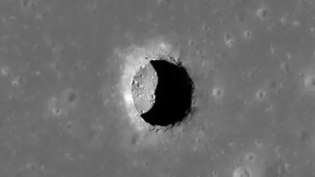 lunar landscape with potential habitat locations