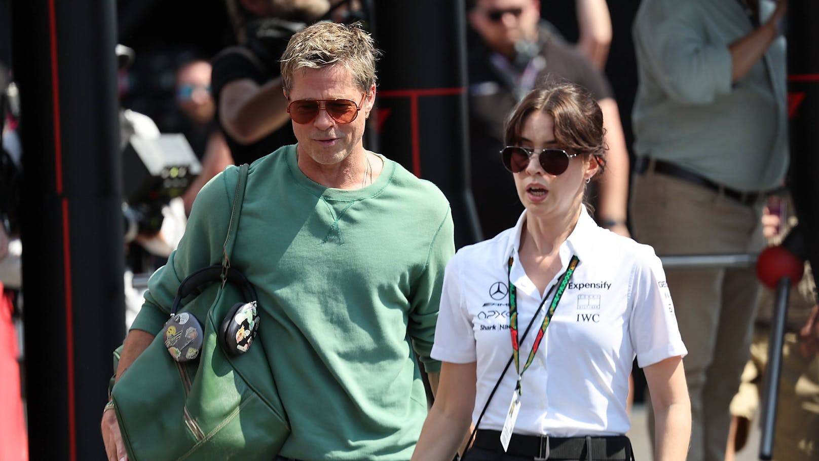 Hollywood-Star Brad Pitt wieder im F1-Fahrerlager