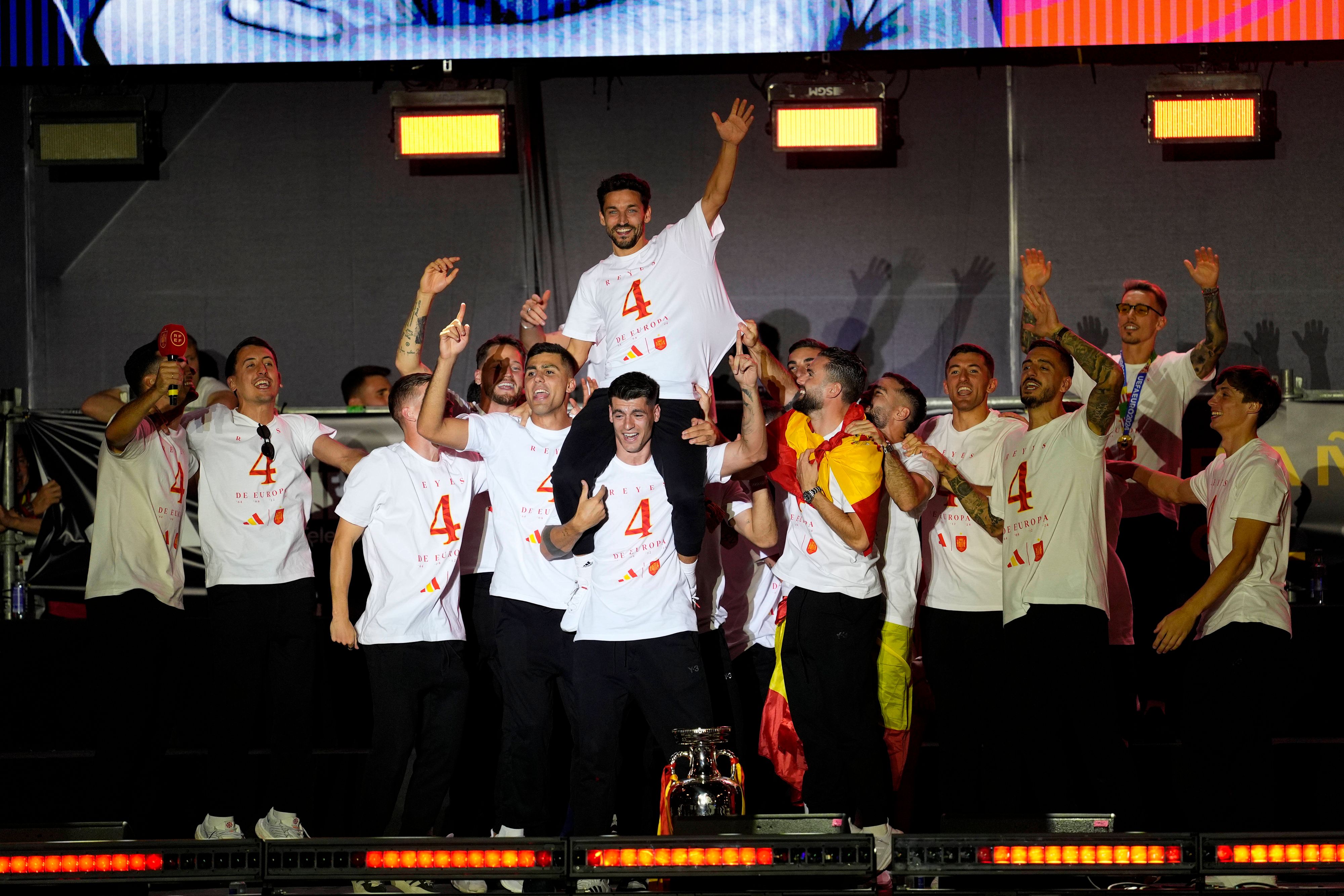 Die spanische Mannschaft feierte den EM-Titel. 