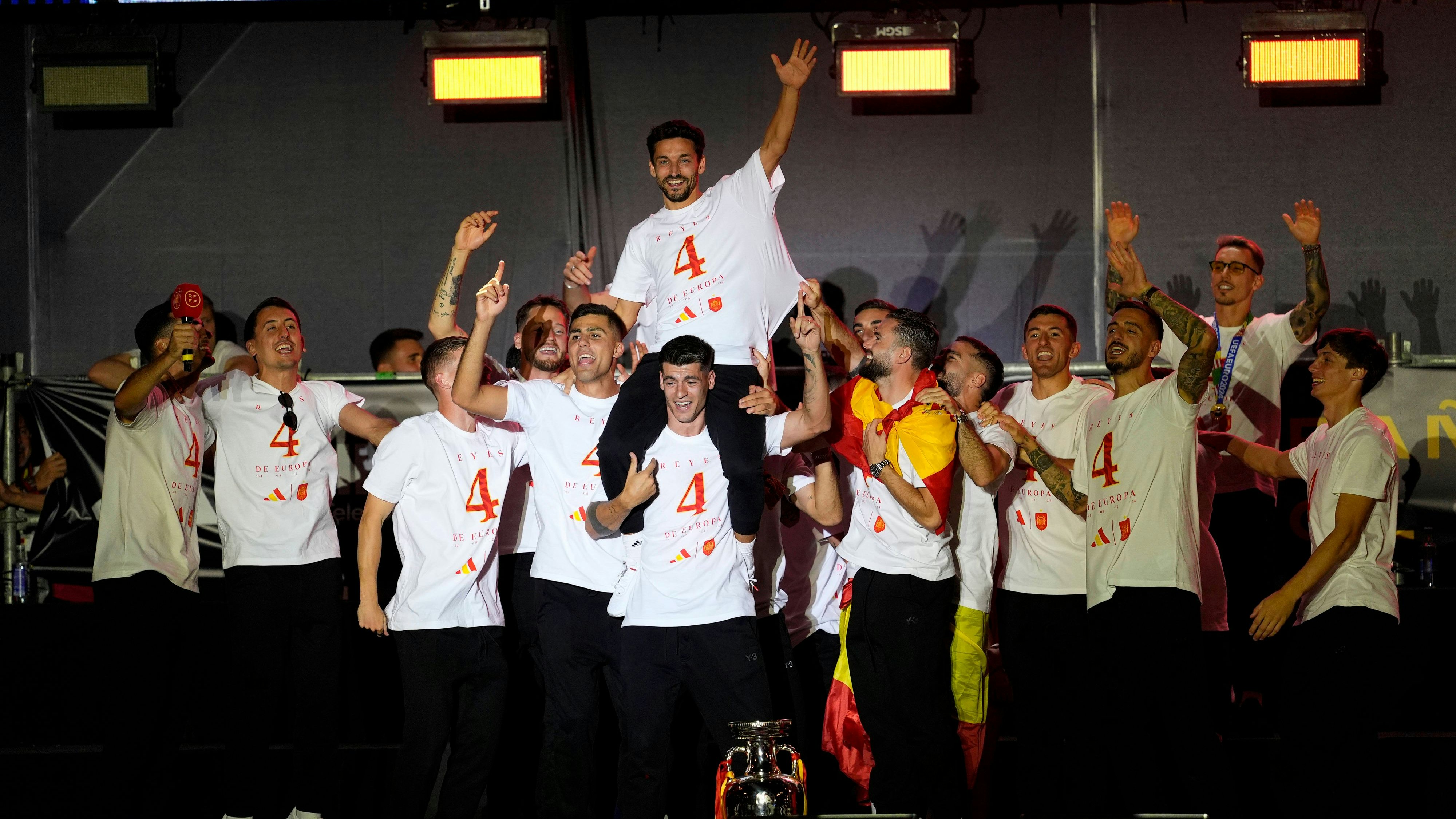 Die spanische Mannschaft feierte den EM-Titel. 