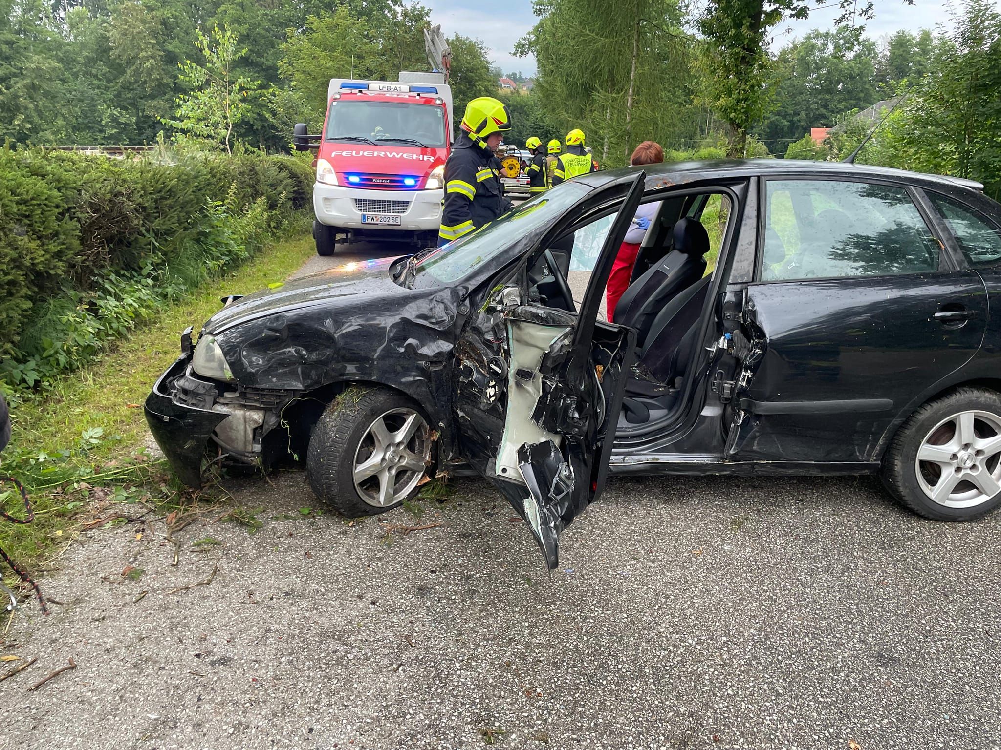 Zu einem schweren Verkehrsunfall kam es Samstagmorgen im Bezirk Steyr-Land.