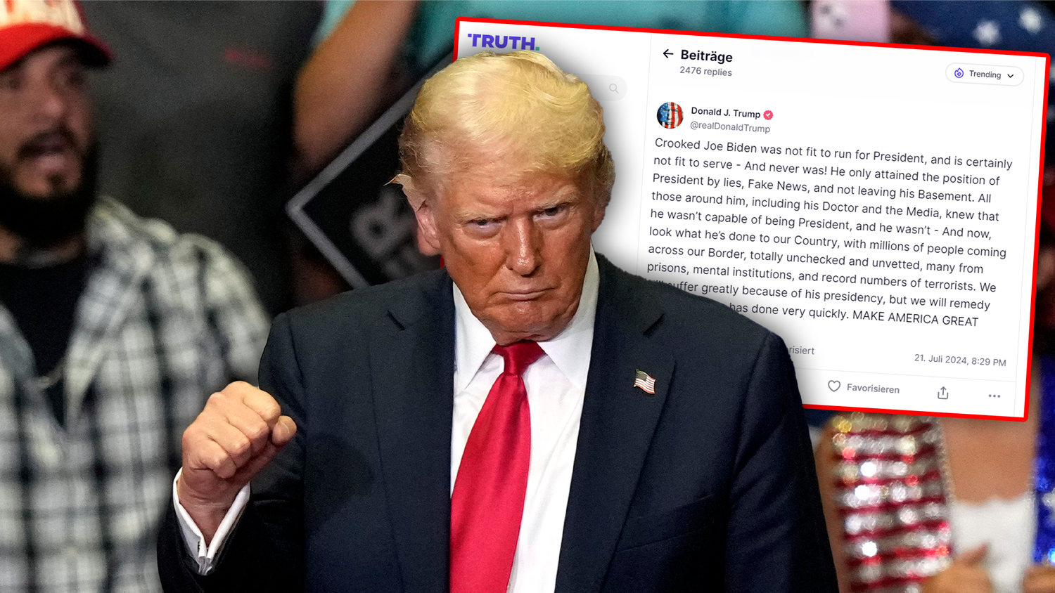 Donald Trump schoss scharf gegen den US-Präsidenten.