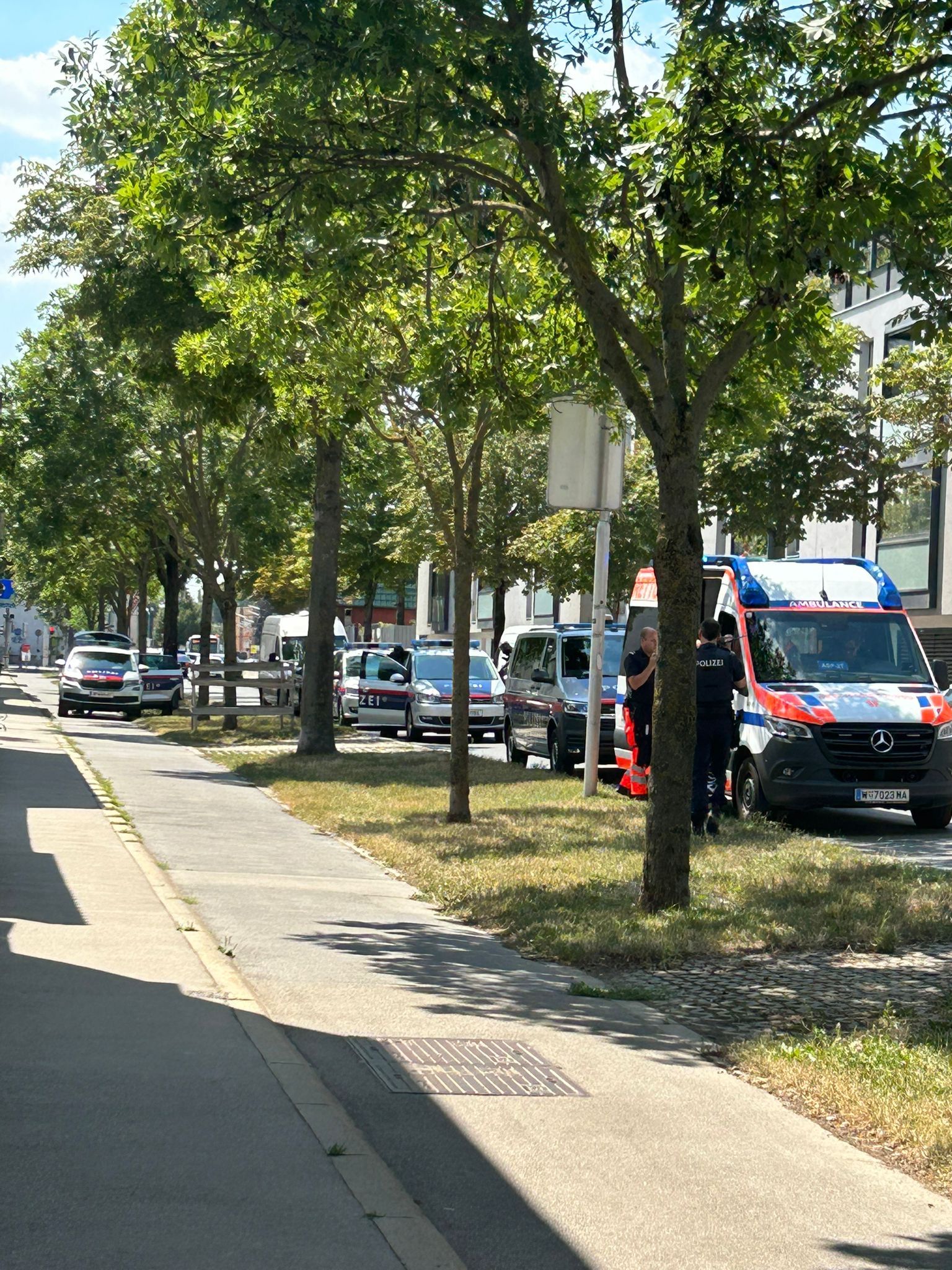 Polizeieinsatz in der Wiener Donaustadt