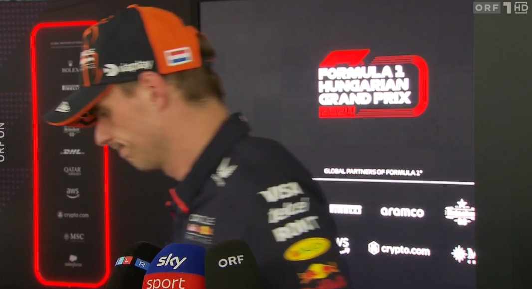 Max Verstappen bricht das ORF-Interview ab.