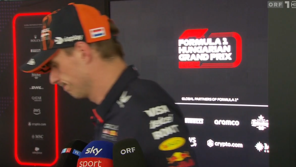 Max Verstappen bricht das ORF-Interview ab.
