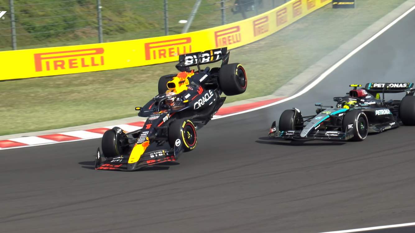 Abgehoben: Der fliegende Holländer Verstappen.