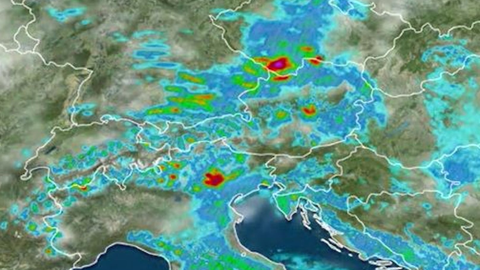 Grafik zeigt – so fegt Unwetter über Österreich hinweg