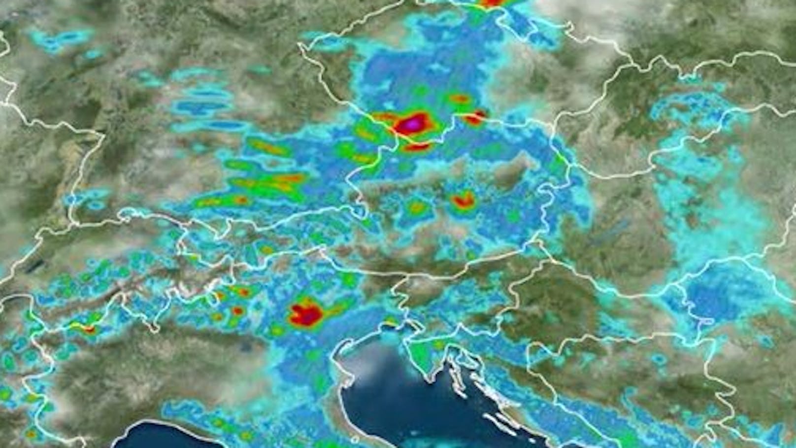 Grafik zeigt – so fegt Unwetter über Österreich hinweg