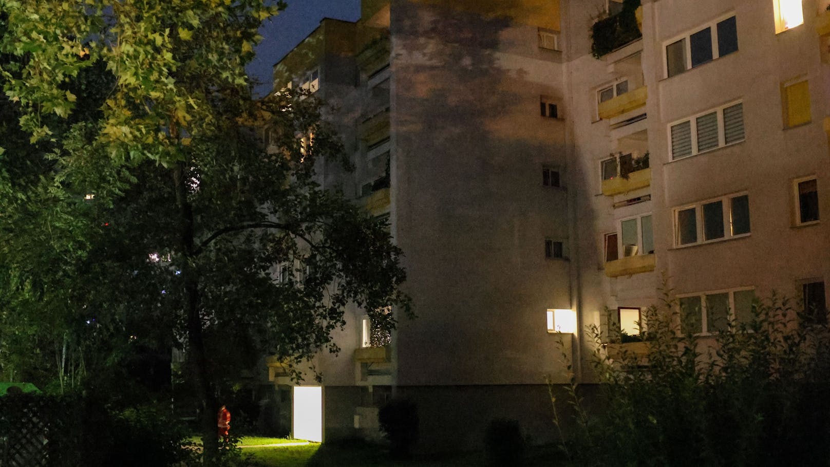 Ein gemeldeter Brand in einer Wohnanlage in Wels-Lichtenegg hat in der Nacht auf Montag die Einsatzkräfte zweier Feuerwehren, der Rettung und der Polizei auf den Plan gerufen.