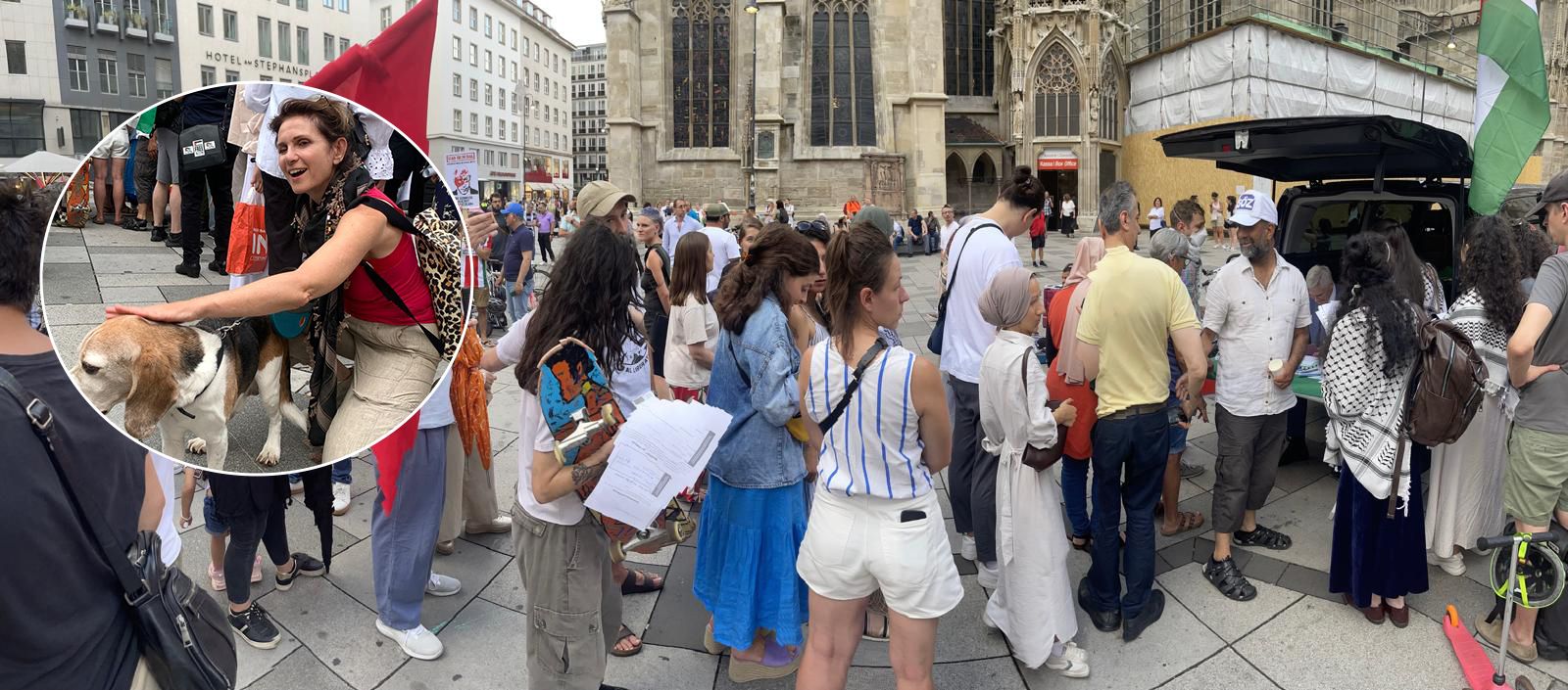 Star-Anwältin Astrid Wagner vor dem Stephansdom. 