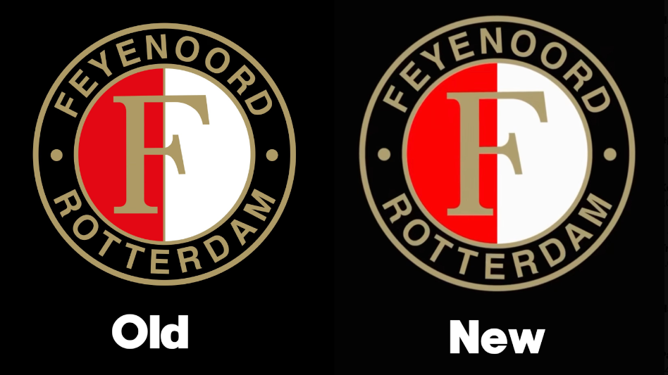 Lediglich kleine Details wurden im Logo von Feyenoord Rotterdam geändert.