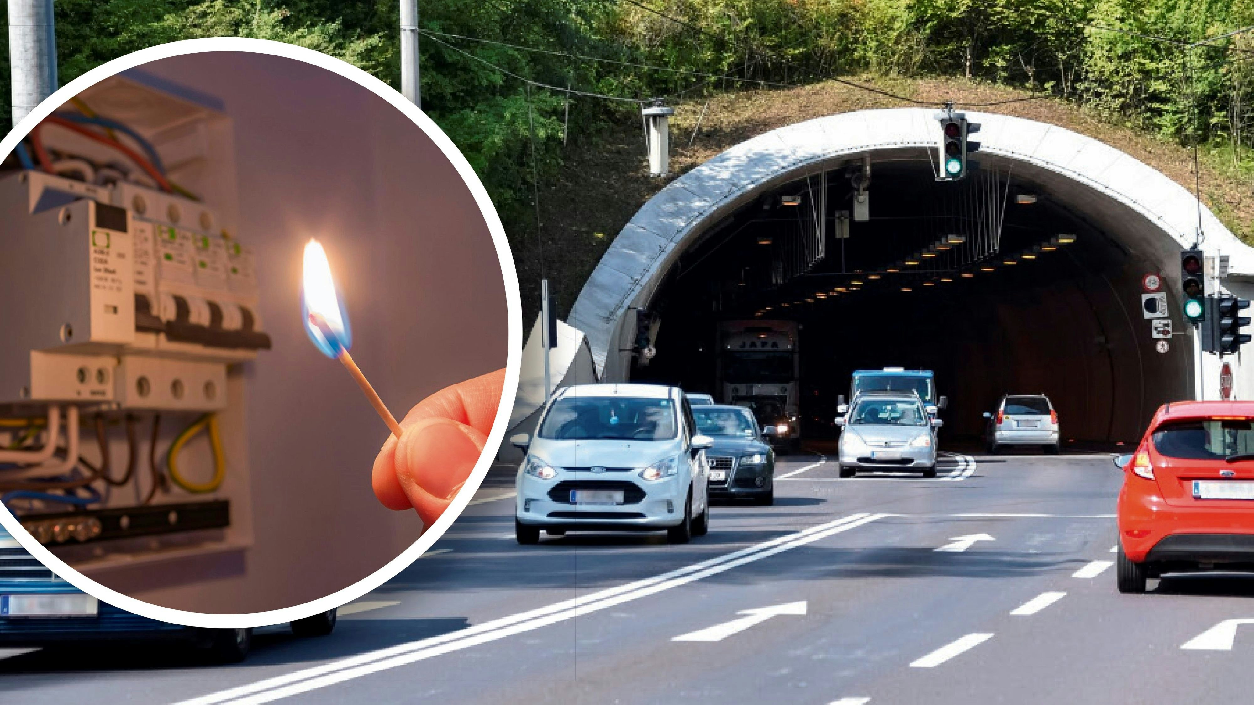 Ebelsberg – im Bild der vielbefahrene Mona-Lisa-Tunnel – und Pichling waren vorübergehend ohne Strom. (Symbolbild)