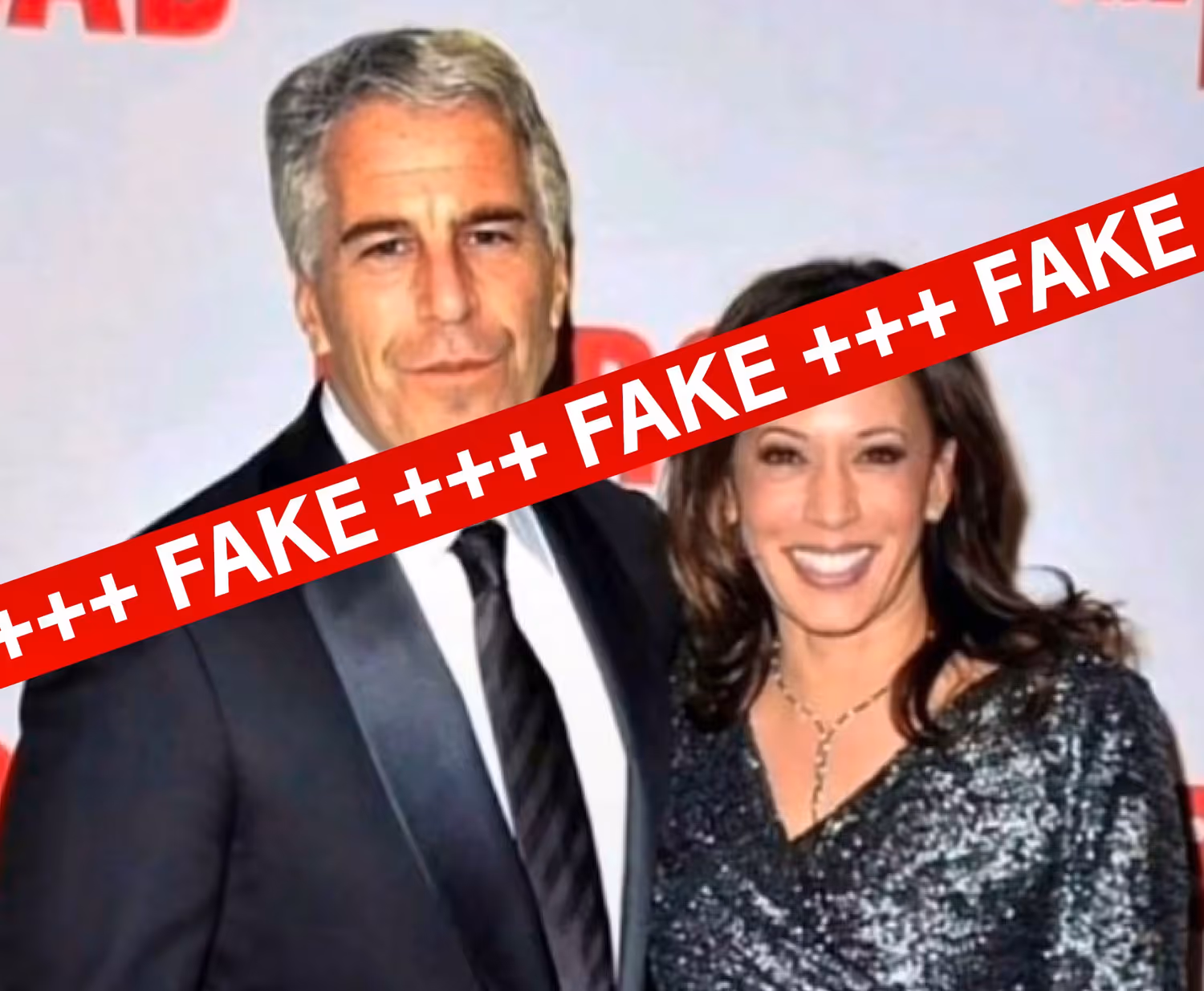 Eine Fotomontage zeigt US-Vizepräsidentin Kamala Harris neben dem verurteilten Sexualstraftäter Jeffrey Epstein.