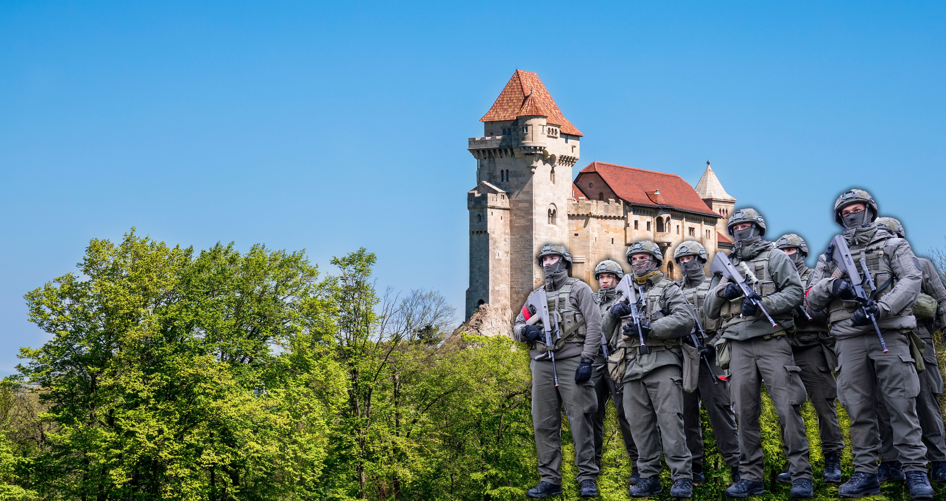Die Burg Liechtenstein am Kalenderberg, am Rande des Wienerwaldes im Naturpark Föhrenberge (Bezirk Mödling, NÖ)