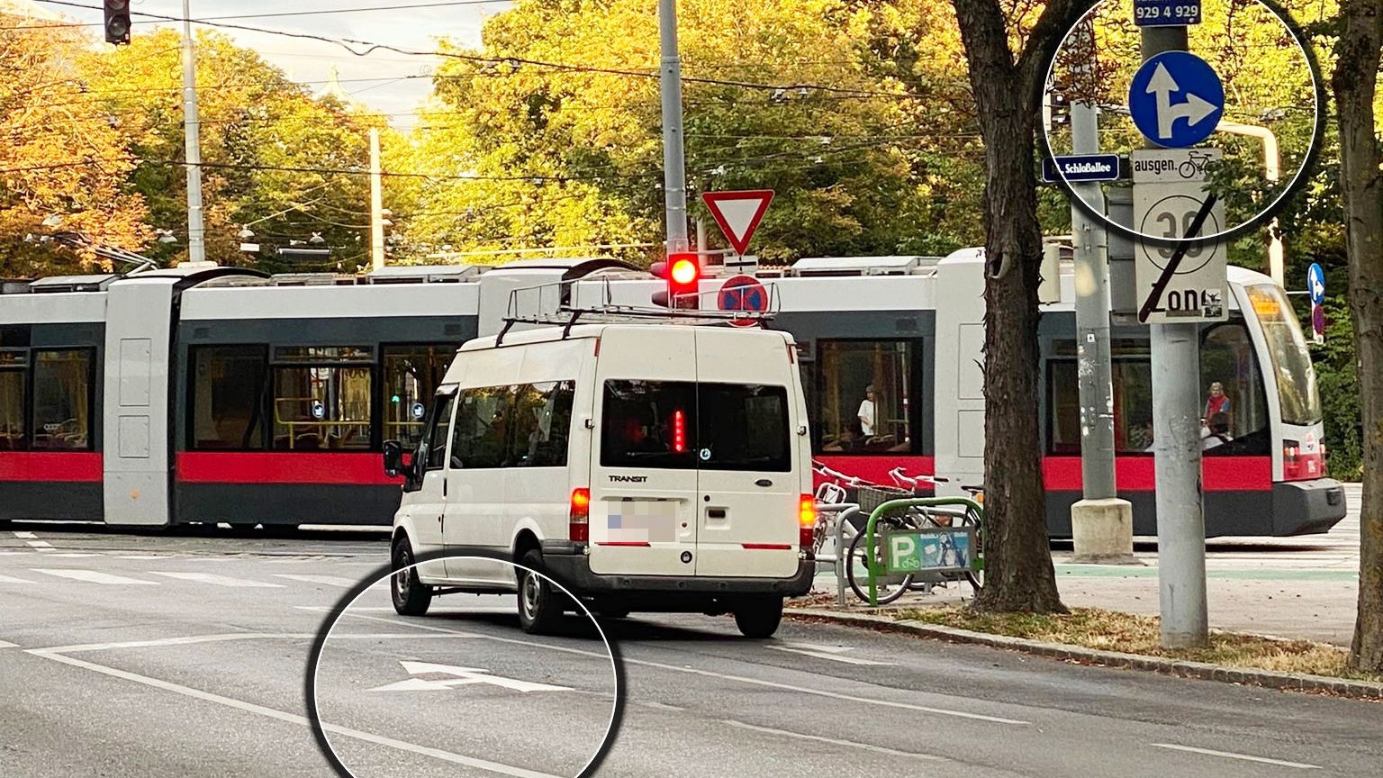Kuriose Zeichen gab es bis Donnerstag im 14. Wiener Bezirk zu sehen.