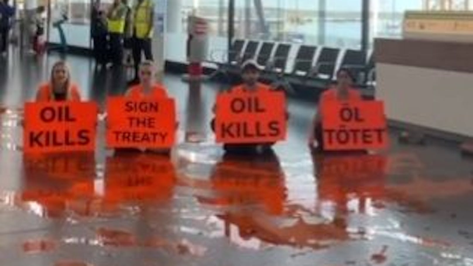 Klima-Kleber sorgen jetzt am Wiener Flughafen für Chaos