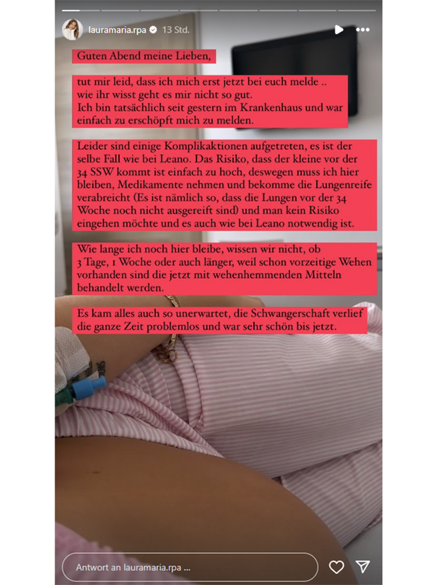 Mit beunruhigenden Zeilen wendet sich Laura Maria Rypa an ihre Fans.