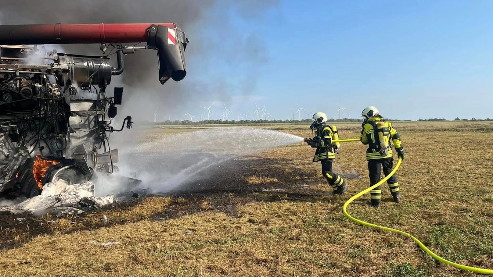 Mähdrescher-Brand