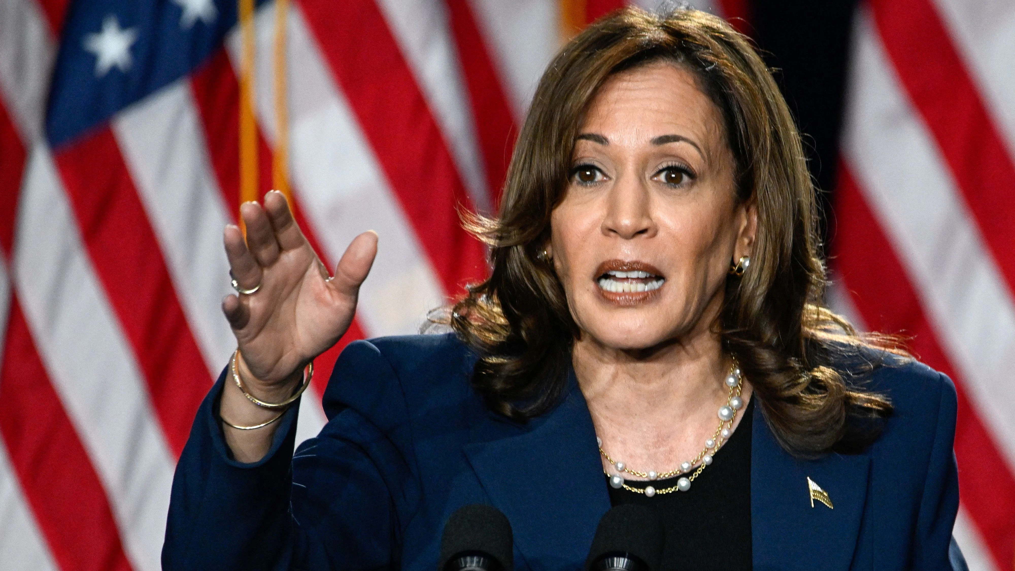 Kamala Harris eröffnete ihren Wahlkampf in West Allis bei Milwaukee in Wisconsin.