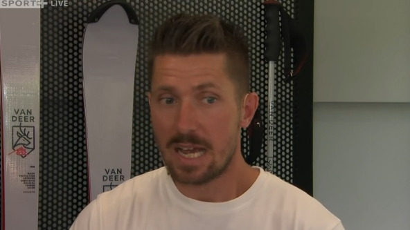 Marcel Hirscher bei seiner Pressekonferenz in den Niederlanden.