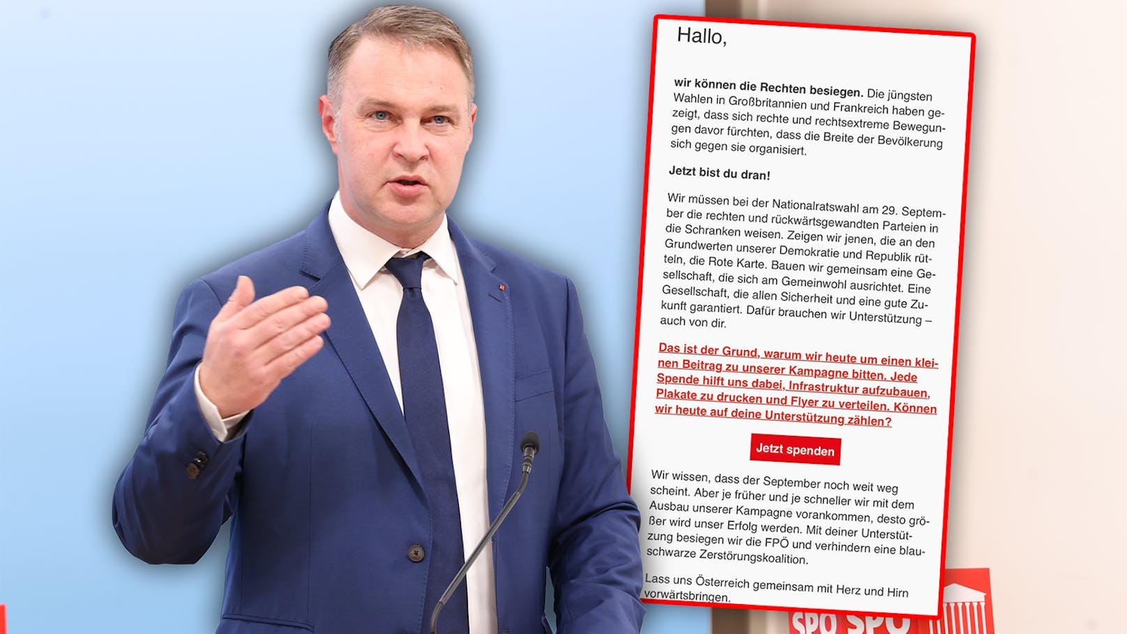 Um FPÖ zu verhindern – SPÖ bittet erneut um Spenden