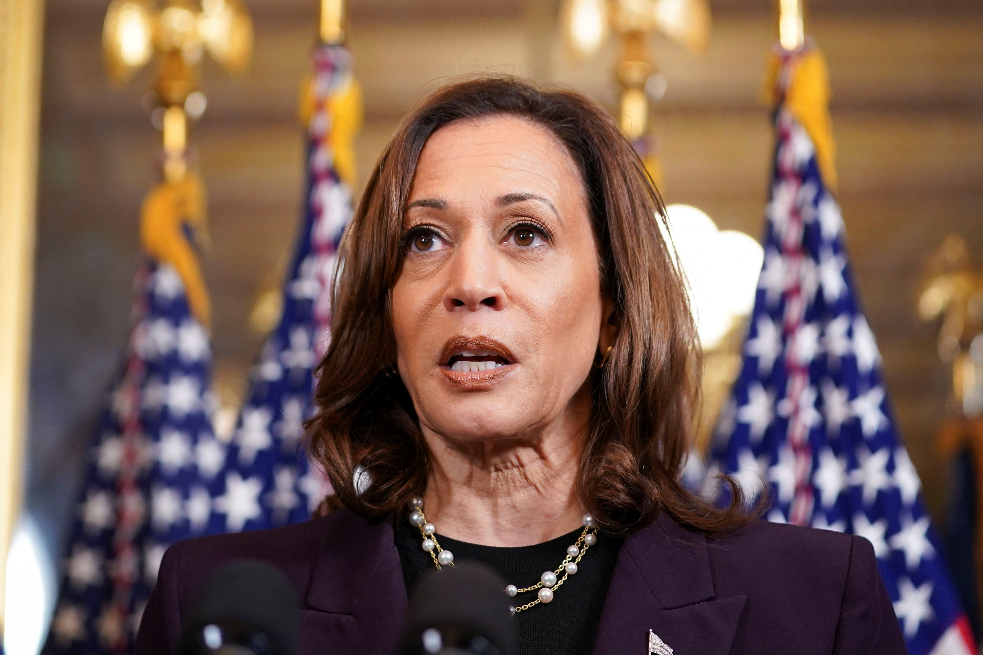 Kamala Harris fordert Donald Trump zum TV-Duell heraus. 