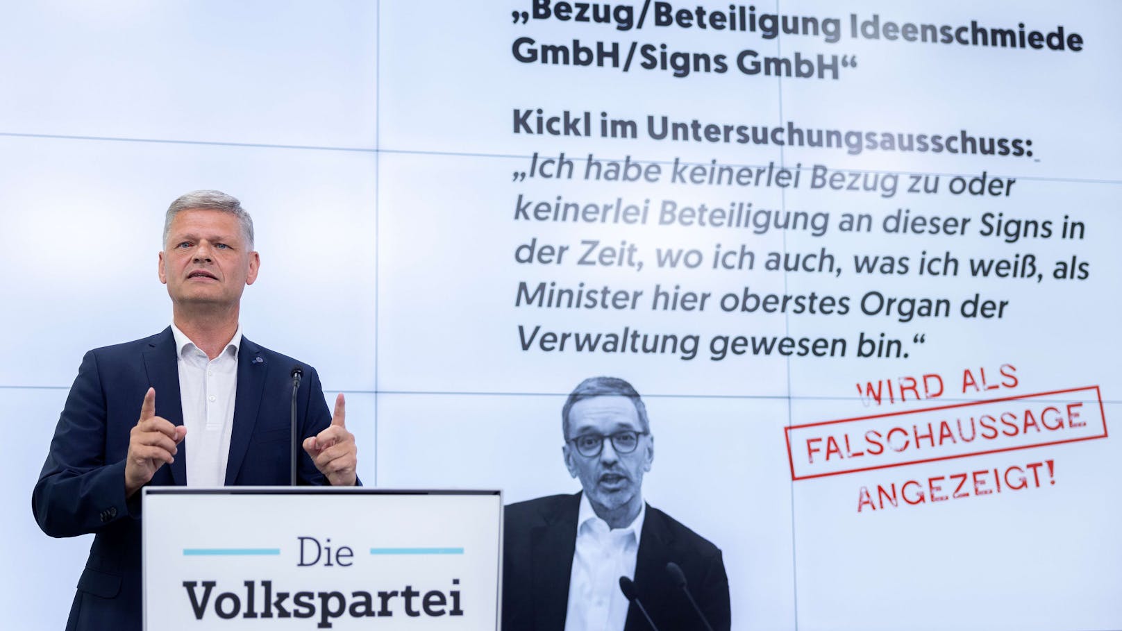 "Mehrfache Falschaussage" – ÖVP zeigt Herbert Kickl an